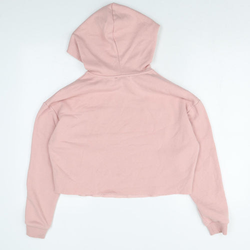 New Look Girls Pink Polyester Pullover Hoodie Size 12-13 Years Pullover