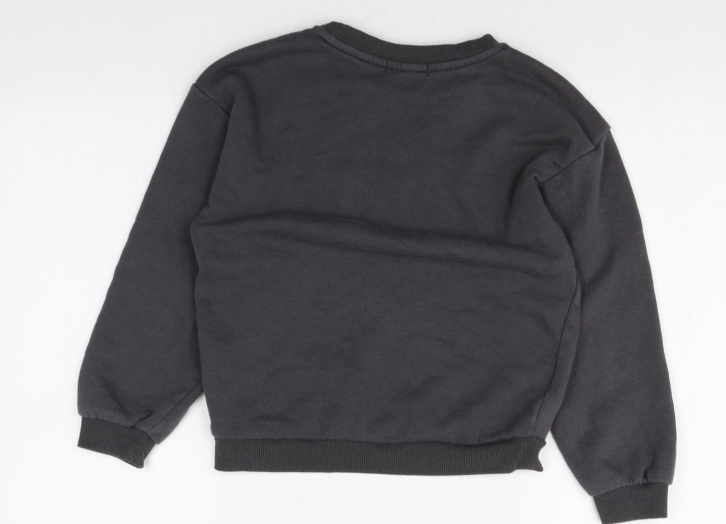 Primark Girls Grey Cotton Pullover Sweatshirt Size 8-9 Years Pullover - New York Paris London