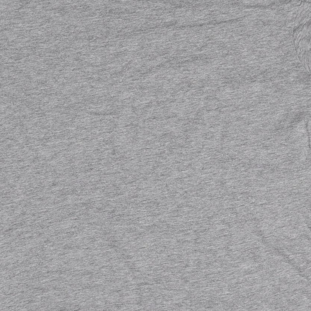 Vertbaudet Boys Grey Cotton Basic T-Shirt Size 10 Years Round Neck Pullover - Tiger