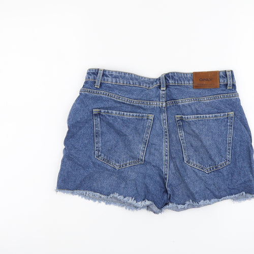 Only Womens Blue Cotton Hot Pants Shorts Size 29 in L3 in Regular Button