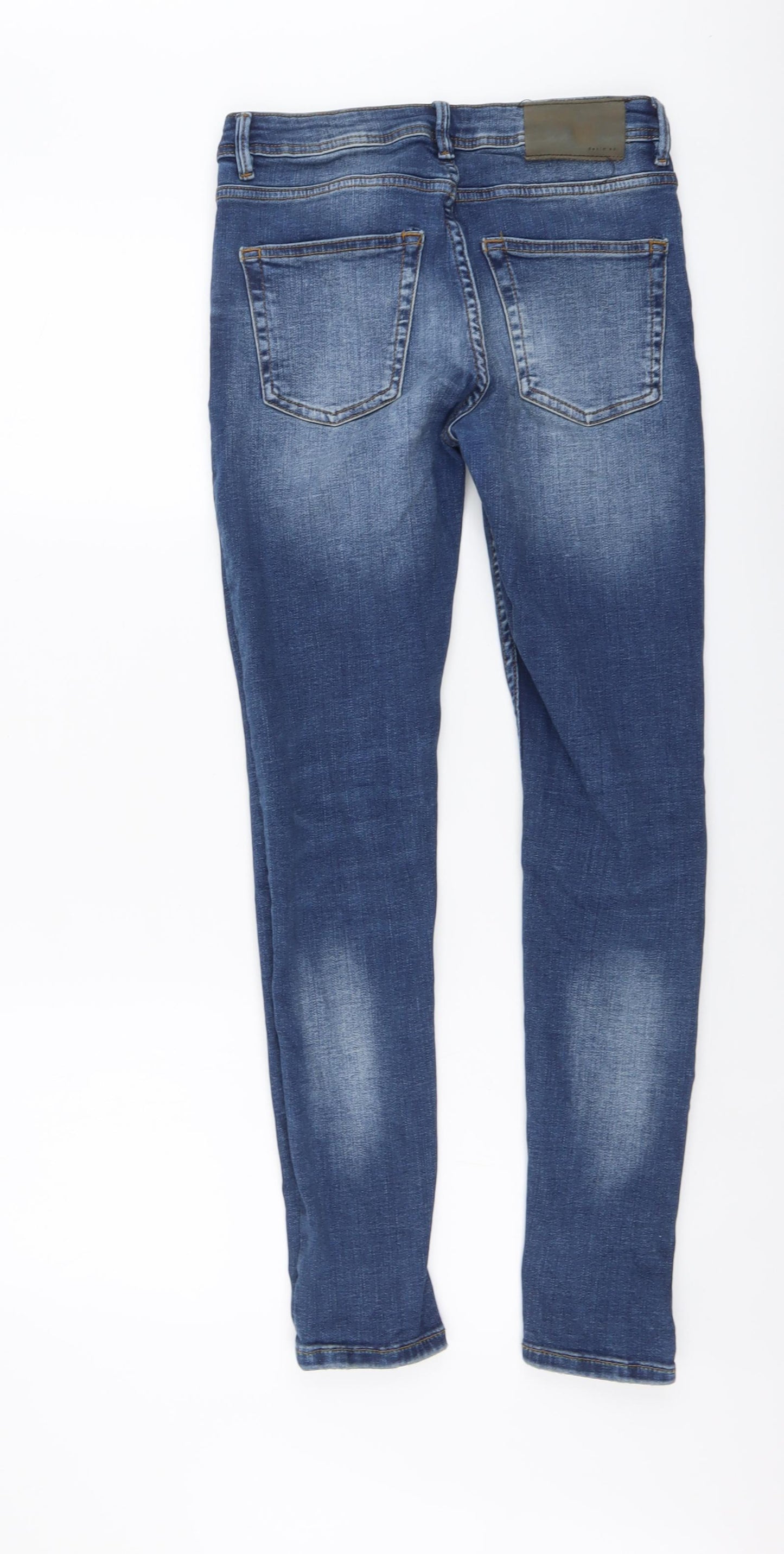 Denim & Co. Mens Blue Cotton Skinny Jeans Size 28 in L30 in Regular Button