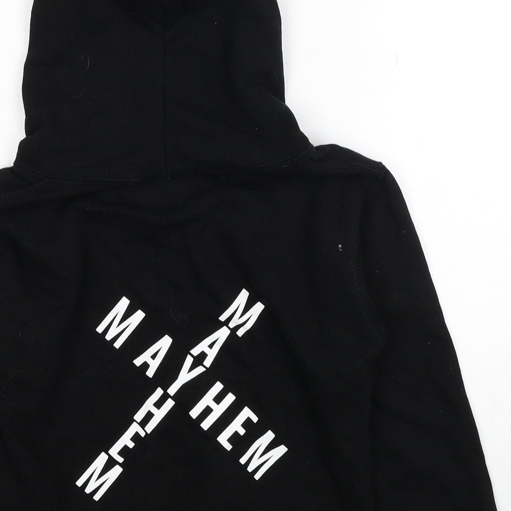 Mayhem Boys Black Cotton Pullover Hoodie Size 7-8 Years Pullover