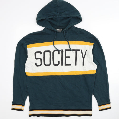 ASOS Mens Green Cotton Pullover Hoodie Size XS - Society