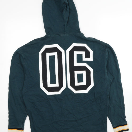 ASOS Mens Green Cotton Pullover Hoodie Size XS - Society