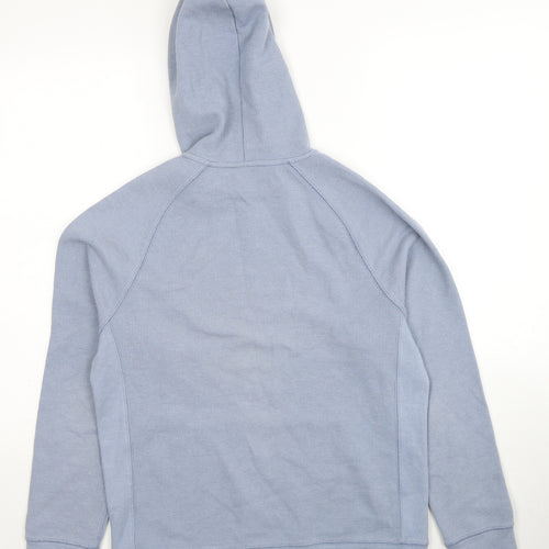 Lands' End Mens Blue Cotton Pullover Hoodie Size S