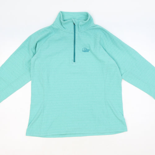 Lowe Alpine Womens Green Polyester Pullover Sweatshirt Size 12 Zip