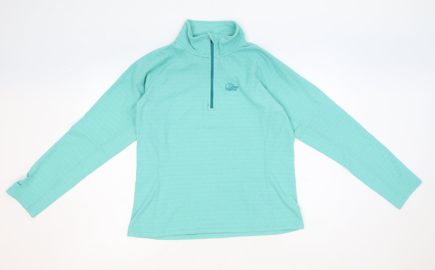 Lowe Alpine Womens Green Polyester Pullover Sweatshirt Size 12 Zip