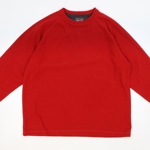 Marks and Spencer Mens Red Polyester Pullover Sweatshirt Size XL
