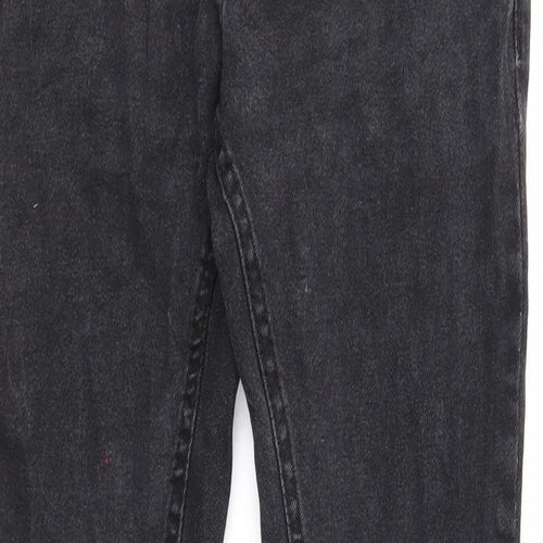 Brave Soul Mens Black Cotton Skinny Jeans Size 30 in L32 in Regular Zip