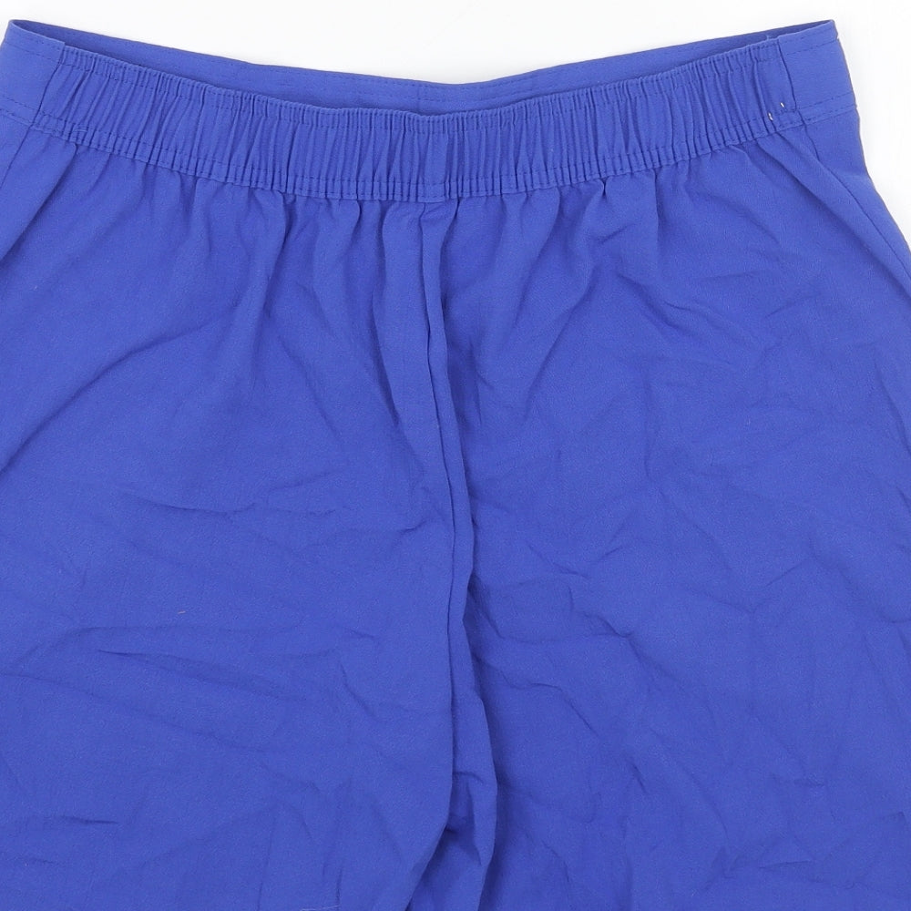 Per Una Womens Blue Viscose Bermuda Shorts Size M Regular Drawstring