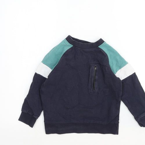 John Lewis Boys Multicoloured Colourblock Cotton Pullover Sweatshirt Size 6 Years Pullover