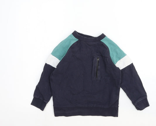 John Lewis Boys Multicoloured Colourblock Cotton Pullover Sweatshirt Size 6 Years Pullover