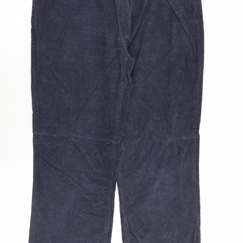 Matalan Mens Blue Cotton Trousers Size 36 in Regular Zip