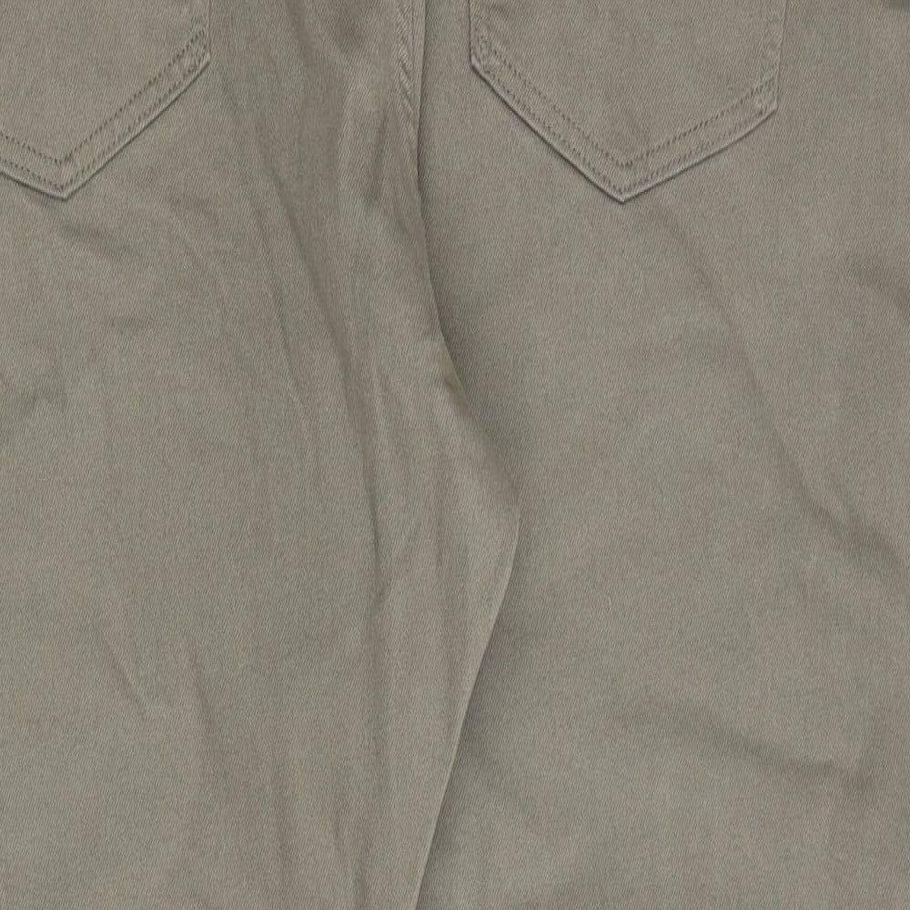 Marks and Spencer Mens Green Cotton Straight Jeans Size 44 in Regular Zip