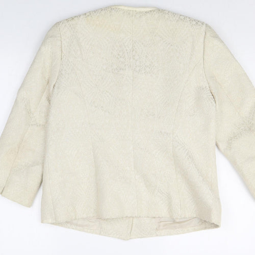 Paul Costelloe Womens White Cotton Jacket Blazer Size M