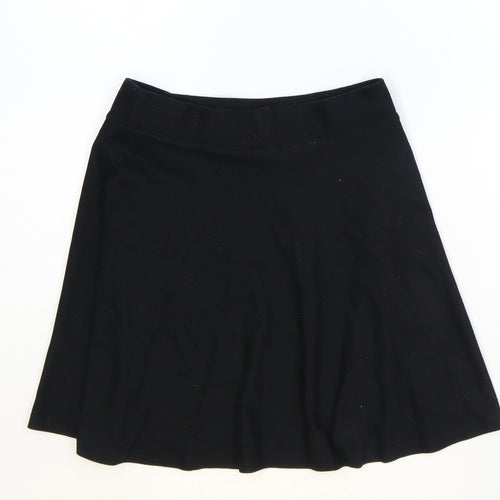 NEXT Girls Black Polyester Skater Skirt Size 10 Years Regular Pull On