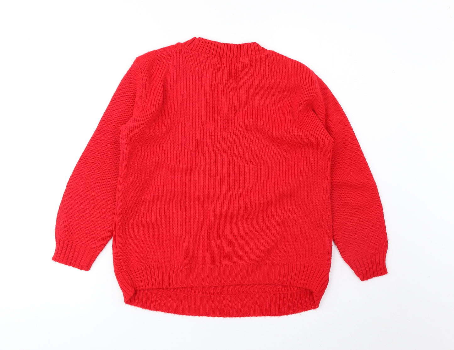 Impulse Boys Red Round Neck Acrylic Blend Pullover Jumper Size 11-12 Years Pullover - Minion Christmas