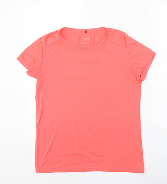 Atmosphere Womens Pink Polyester Basic T-Shirt Size 14 Scoop Neck Pullover