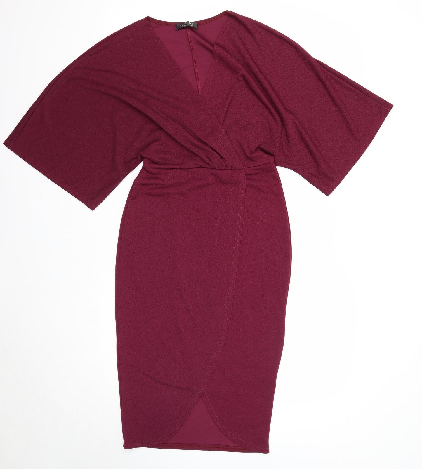 Club L Womens Purple Polyester Bodycon Size 10 V-Neck Pullover