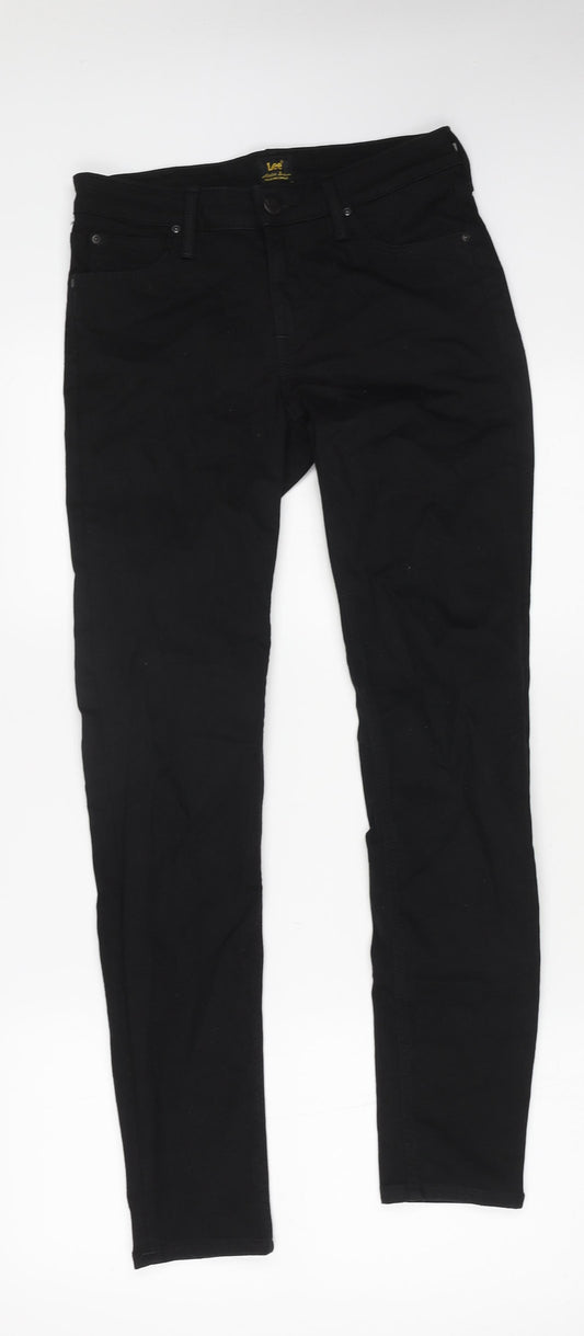 Lee Cooper Mens Black Cotton Skinny Jeans Size 30 in L29 in Regular Button