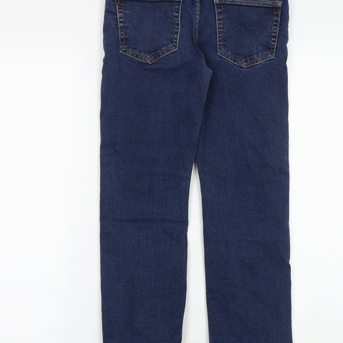 Gap Boys Blue Cotton Straight Jeans Size 10 Years Regular Zip