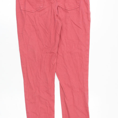 Denim 24/7 Womens Pink Cotton Skinny Jeans Size 10 Regular Zip