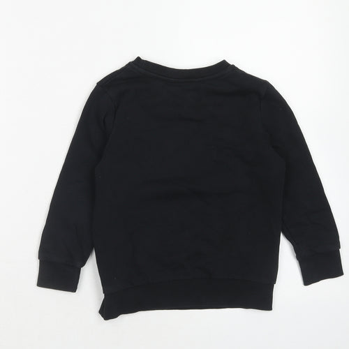 George Boys Black Cotton Pullover Sweatshirt Size 3-4 Years Pullover - Epic