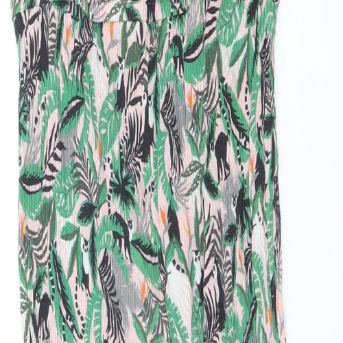 NEXT Girls Green Geometric Viscose Jumpsuit One-Piece Size 10 Years Pullover - Leaf Print