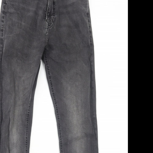 NEXT Mens Black Cotton Straight Jeans Size 28 in Regular Zip