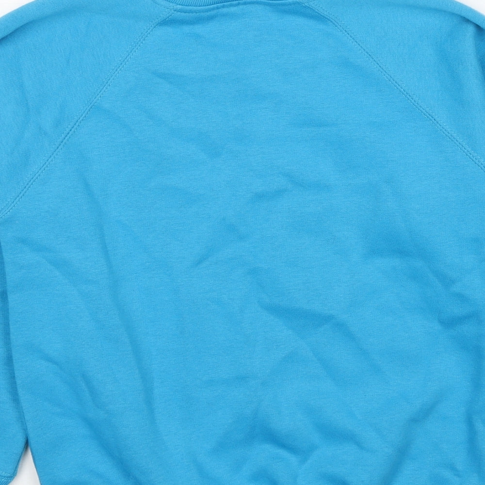 Sportex Boys Blue Cotton Pullover Sweatshirt Size 9-10 Years Pullover