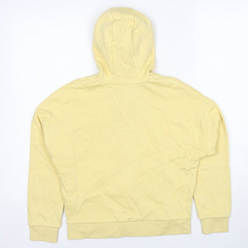 Marks and Spencer Girls Yellow Cotton Full Zip Hoodie Size 11-12 Years Zip