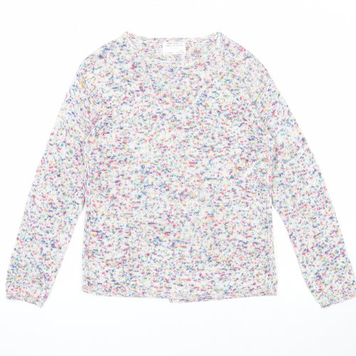 Zara Girls Multicoloured Round Neck Acrylic Pullover Jumper Size 13-14 Years Pullover