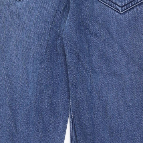 Preworn Mens Blue Cotton Straight Jeans Size 30 in Regular Zip