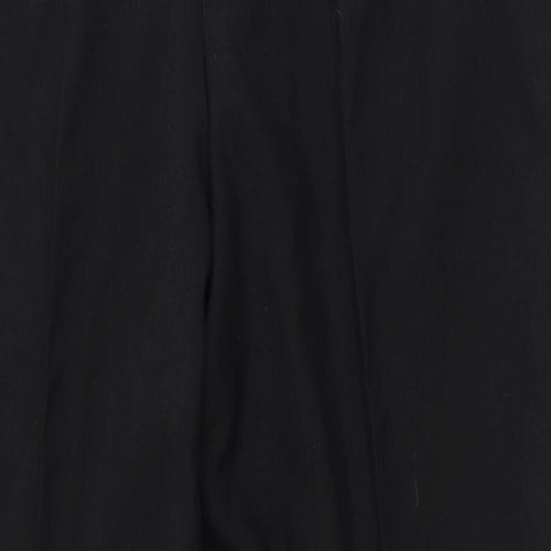 Preworn Mens Black Cotton Dress Pants Trousers Size 36 in Regular Zip