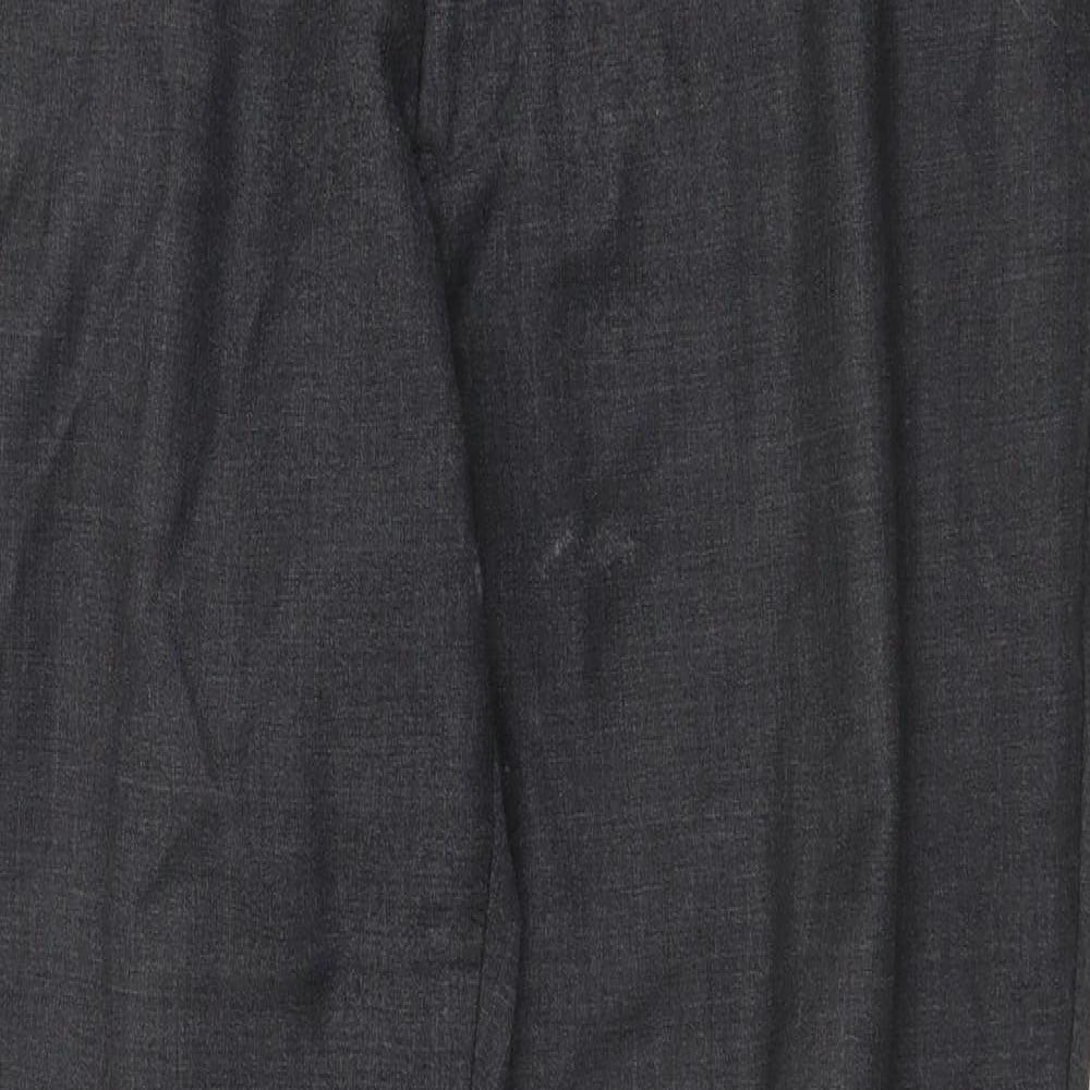 NEXT Mens Grey Cotton Dress Pants Trousers Size 34 in Regular Zip