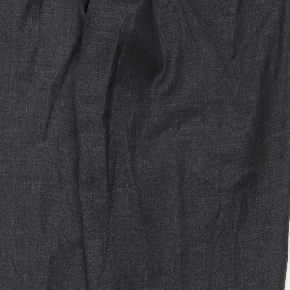 NEXT Mens Grey Cotton Dress Pants Trousers Size 34 in Regular Zip