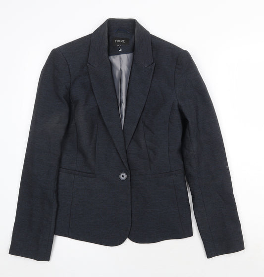 NEXT Womens Blue Polyester Jacket Blazer Size 10