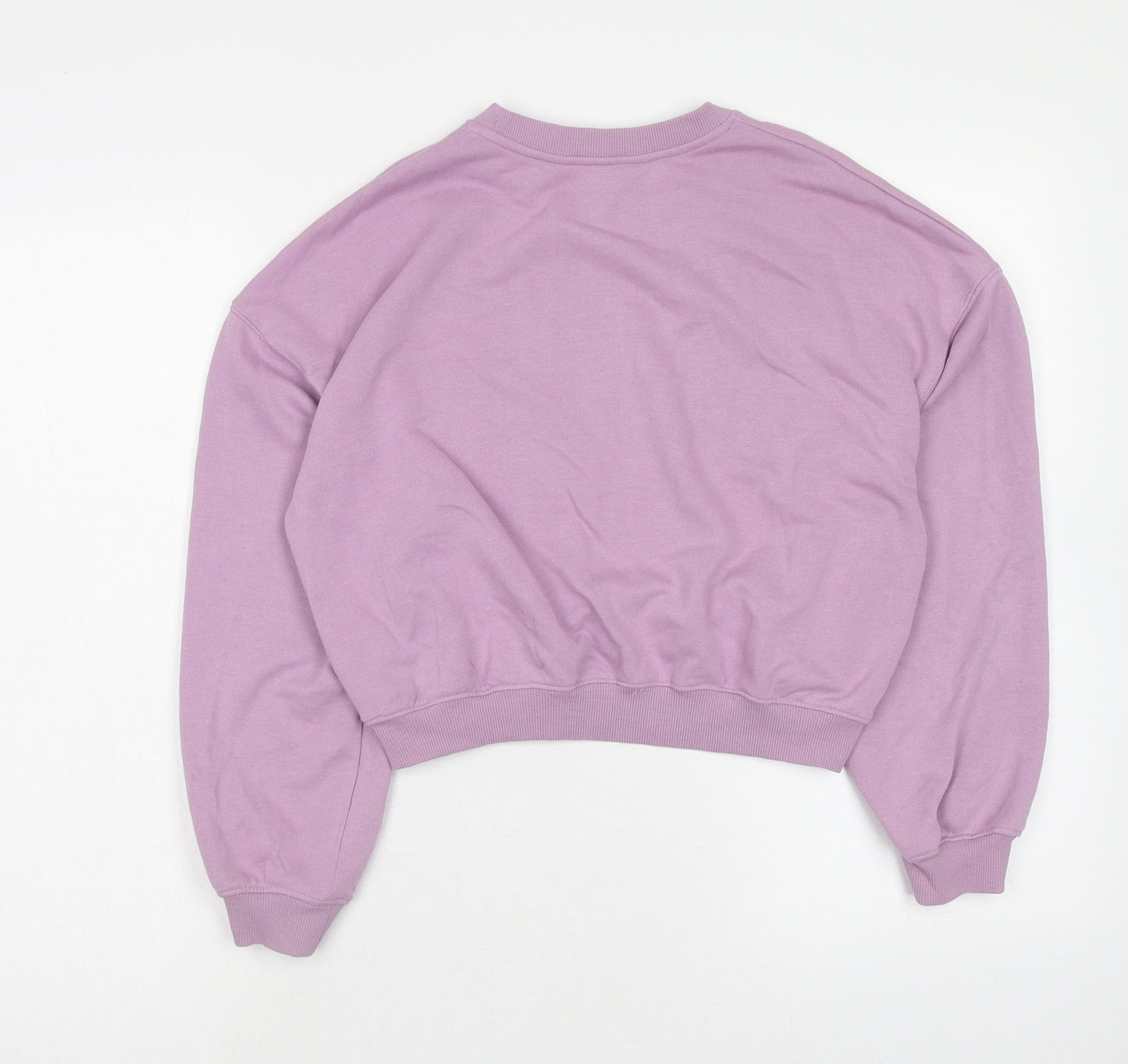 H&M Girls Purple Cotton Pullover Sweatshirt Size 10-11 Years Pullover - NYC