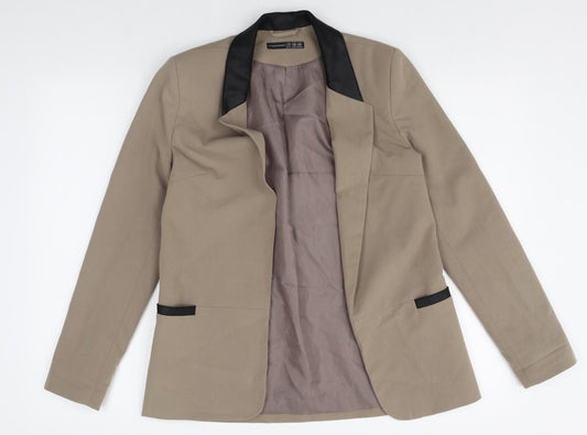 Atmosphere Womens Beige Polyester Jacket Blazer Size 8