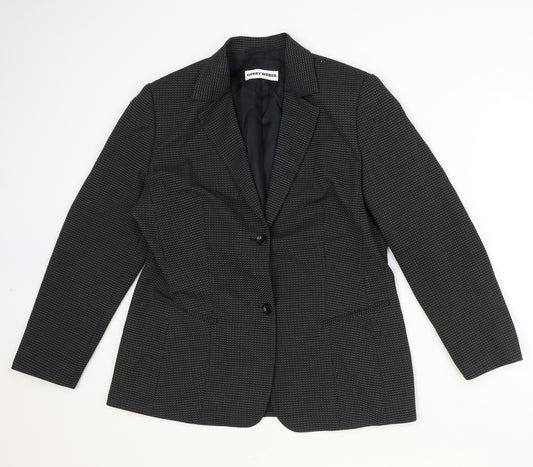 Gerry Weber Womens Black Polyester Jacket Blazer Size 16