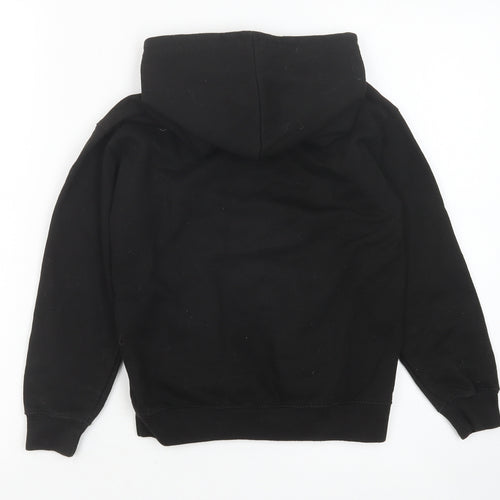 Just Hoods Boys Black Cotton Pullover Hoodie Size 7-8 Years Pullover - Eat Play Dance
