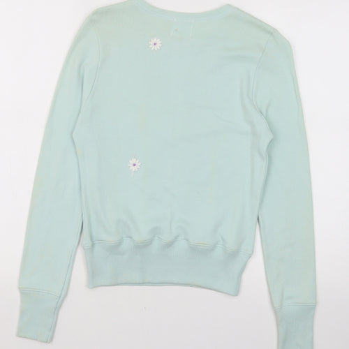 20 Four 7 Girls Green Geometric 100% Cotton Pullover Sweatshirt Size 12 Years Pullover