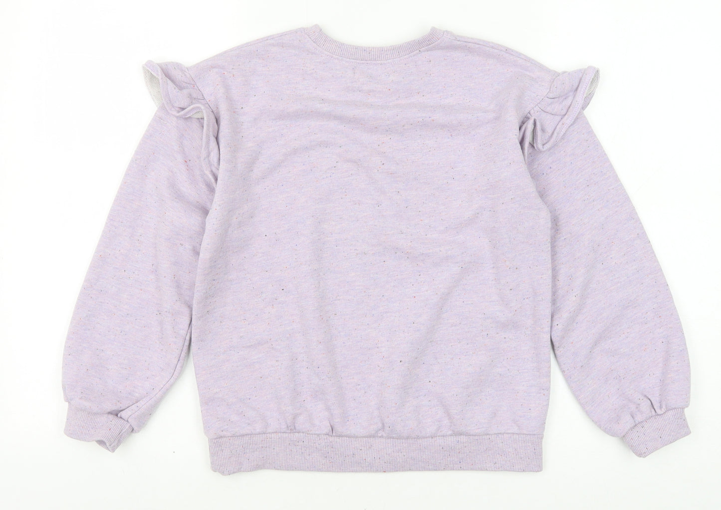 Leigh Tucker Girls Purple Cotton Pullover Sweatshirt Size 9-10 Years Pullover