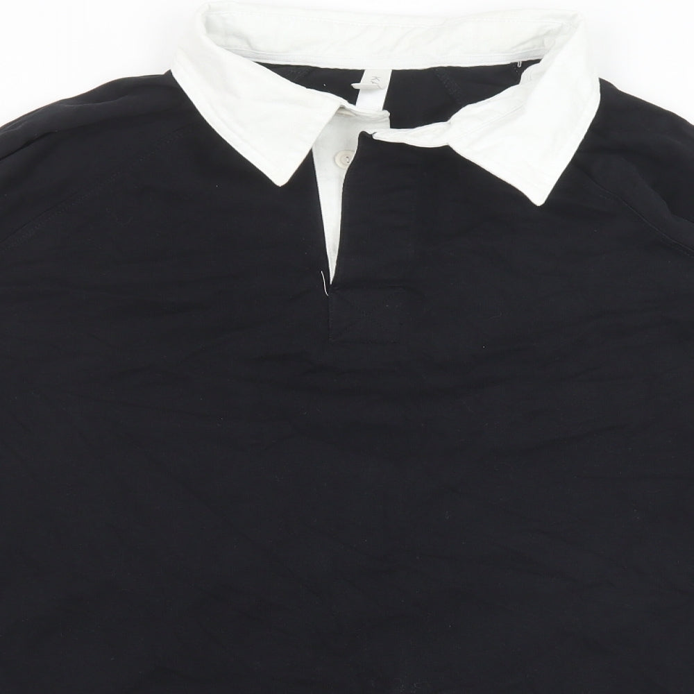 Kariban Mens Black Cotton Button-Up Size 2XL Collared Button
