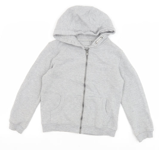 Primark Boys Grey Cotton Full Zip Hoodie Size 10-11 Years Zip