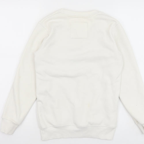 abercrombie kids Girls Ivory 100% Cotton Pullover Sweatshirt Size M Pullover
