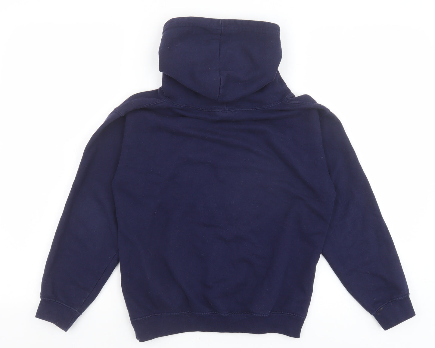 Just Hoods Boys Blue Cotton Pullover Hoodie Size 10 Years Pullover - Rugby