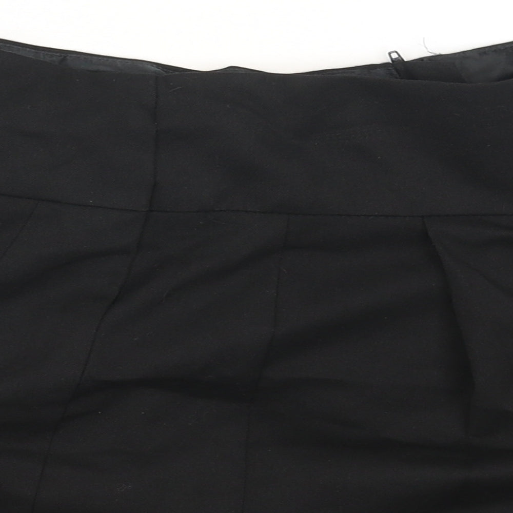 George Girls Black Polyester Skater Skirt Size 10-11 Years Regular Zip