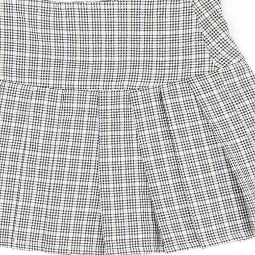 Primark Girls Black Geometric Polyester A-Line Skirt Size 12-13 Years Regular Zip