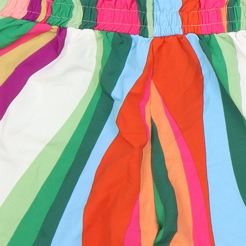 Preworn Womens Multicoloured Colourblock Polyamide Basic Shorts Size S Regular Pull On